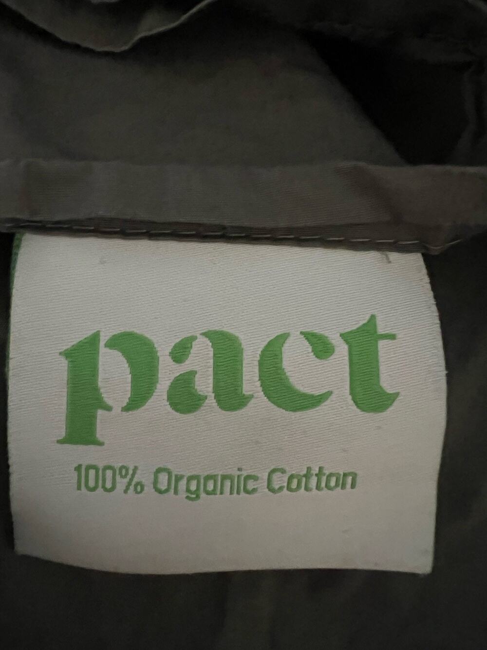 Pact 100% organic cotton flat sheet Queen Size Dark Green